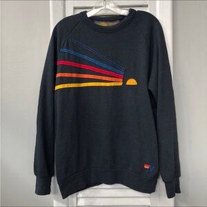 Aviator Nation Daydream Sunburst Crewneck Sweatshirt Large